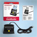 AXAGON CRE-SM4NC, USB-C čítačka kontaktných kariet ID card (eID klient), stojanková, kábel 1.2 m