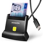 AXAGON CRE-SM4NC, USB-C čítačka kontaktných kariet ID card (eID klient), stojanková, kábel 1.2 m