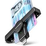 Axagon CRE-SMPC, USB-C, čítačka kariet Smart card / ID card