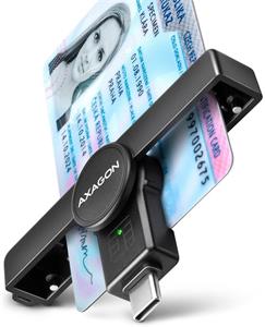 Axagon CRE-SMPC, USB-C, čítačka  kariet Smart card / ID card