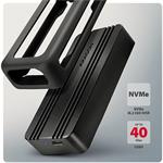AXAGON EEM2-40G, USB-C 40Gbps externý box pre M.2 NVMe SSD, zosilnený hliník