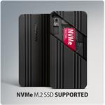 AXAGON EEM2-40G, USB-C 40Gbps externý box pre M.2 NVMe SSD, zosilnený hliník