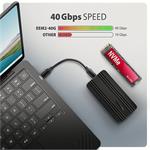 AXAGON EEM2-40G, USB-C 40Gbps externý box pre M.2 NVMe SSD, zosilnený hliník