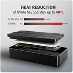AXAGON EEM2-40G, USB-C 40Gbps externý box pre M.2 NVMe SSD, zosilnený hliník