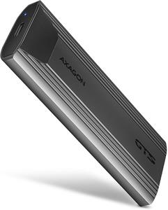 Axagon EEM2-GTS2, USB-C - M.2 NVMe & SATA SSD, sivý