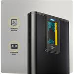 AXAGON EEM2-SD2B, USB-C 10Gbps externý box s displejom pre M.2 NVMe/SATA SSD, bezskrutkový, čierny