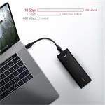 Axagon EEM2-UB2, USB-C - M.2 NVMe SSD, čierny