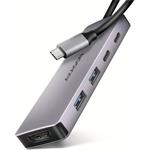 Axagon HMC-5H60, USB-C hub, 2x USB-A, 1x USB-C, HDMI, PD 100W