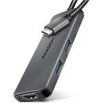 AXAGON HMC-5H8K, multi portový USB-C hub, 2x USB-A, USB-C, HDMI, PD 100W