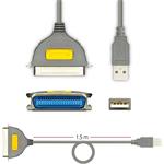 AXAGON kábel USB na LPT 36 pin M/M, prepojovací 1,5m