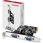 Axagon PCEA-S2N, PCIe radič, 2x sériový port