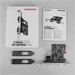 Axagon PCEA-S2N, PCIe radič, 2x sériový port