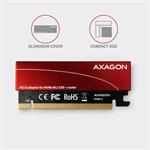 Axagon PCEM2-S, PCIe x16 - M.2 NVMe M-key slot adaptér + pasivný chladič