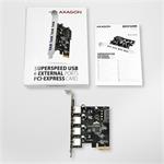 AXAGON PCEU-430VL PCIe adaptér , 4x USB3.2