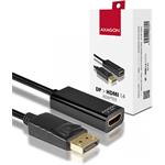 AXAGON redukcia DisplayPort na HDMI M/F, káblová 0,25m