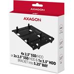 Axagon RHD-435, Redukcia pre 4x 2.5" HDD do 5.25" záslepky, čierna