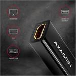 Axagon RVDM-HI14N, Mini DisplayPort - HDMI 1.4, redukcia / adaptér, čierna