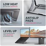 Axagon STND-LAG, hliníkový stojan pre notebooky 10"-17.3", sivý