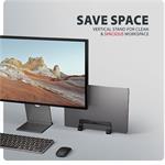 Axagon STND-VB, vertikálny hliníkový stojan pre notebooky 10"-17.3, čierny