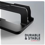 Axagon STND-VB, vertikálny hliníkový stojan pre notebooky 10"-17.3, čierny