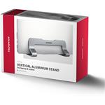 Axagon STND-VG, vertikálny hliníkový stojan pre notebooky 10"-17.3, sivý