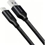 AXAGON SUPERSPEED kábel USB-C <-> USB-A 3.2, 1m, 3A, čierny