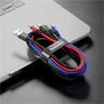 Baseus 4in1 kábel USB na 2x Lightning + Type-C + Micro 1,2m, čierny