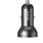 Baseus auto nabíjačka s káblom 3v1(microUSB/USB-C/Lightning) 24W 2xUSB