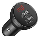 Baseus auto nabíjačka s káblom 3v1(microUSB/USB-C/Lightning) 24W 2xUSB