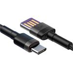 Baseus Cafule Hw Quick Charging kábel USB Double-Sided na USB-C 40W 1,0m čierny