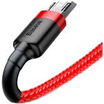 Baseus Cafule kábel micro USB M/M 2.4A 1,0m, červeno-čierny