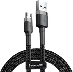 Baseus Cafule kábel micro USB M/M 2.4A 1,0m čierno-sivý