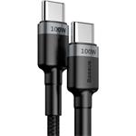Baseus Cafule kábel USB-C 100W, 2,0m, čierno-sivý