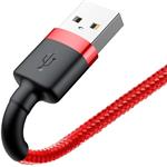Baseus Cafule kábel USB na Lightning 2.4A 0,5m, červeno-čierny
