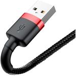 Baseus Cafule kábel USB na Lightning 2.4A 0,5m čierno-červený