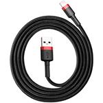 Baseus Cafule kábel USB na Lightning 2.4A 1,0m, čierno-červený
