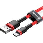 Baseus Cafule kábel USB na USB-C 2A, 2,0m, červeno - čierny