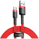 Baseus Cafule kábel USB na USB-C 3A, 0,5m, červeno-čierny