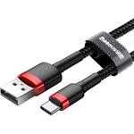 Baseus Cafule kábel USB na USB-C 3A 0,5m, čierno-červený