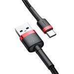 Baseus Cafule kábel USB na USB-C 3A 0,5m, čierno-červený