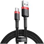 Baseus Cafule kábel USB na USB-C 3A 0,5m, čierno-červený