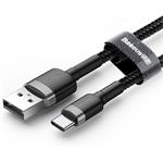 Baseus Cafule kábel USB na USB-C 3A 0,5m, čierno-sivý
