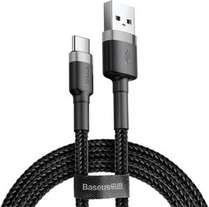 Baseus Cafule kábel USB na USB-C 3A 0,5m, čierno-sivý