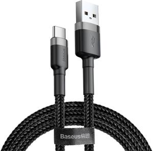 Baseus Cafule kábel USB na USB-C 3A 1,0m, čierno-sivý