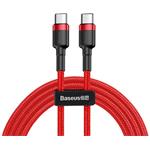 Baseus Cafule Series kábel USB-C 60W, 1,0m, červeno-čierny