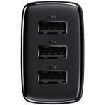 Baseus Compact 17W, 3xUSB, čierna