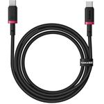 Baseus Dura kábel USB-C 100W, 1,0m, červeno-čierny