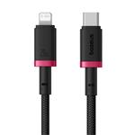 Baseus Dura kábel USB-C na Lightning 20W, 1,0m, čierno - červený