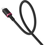 Baseus Dura kábel USB na Lightning 2.4A, 1,0m, čierno-červený
