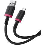Baseus Dura kábel USB na Lightning 2.4A, 1,0m, čierno-červený